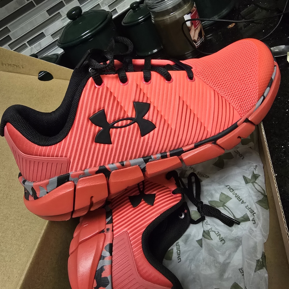 Under Armour Coral and Black Running Shoes
